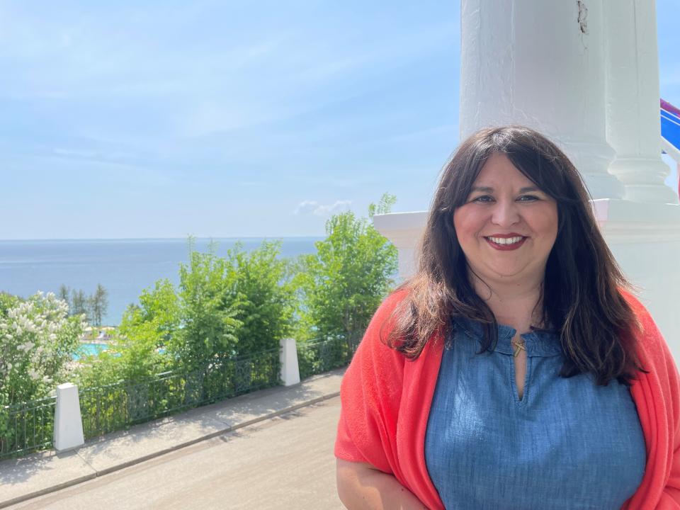 Julia Dale, the director of Michigan's Unemployment Insurance Agency, at the Mackinac Policy Conference on Mackinac Island on Thursday, June 1, 2023.