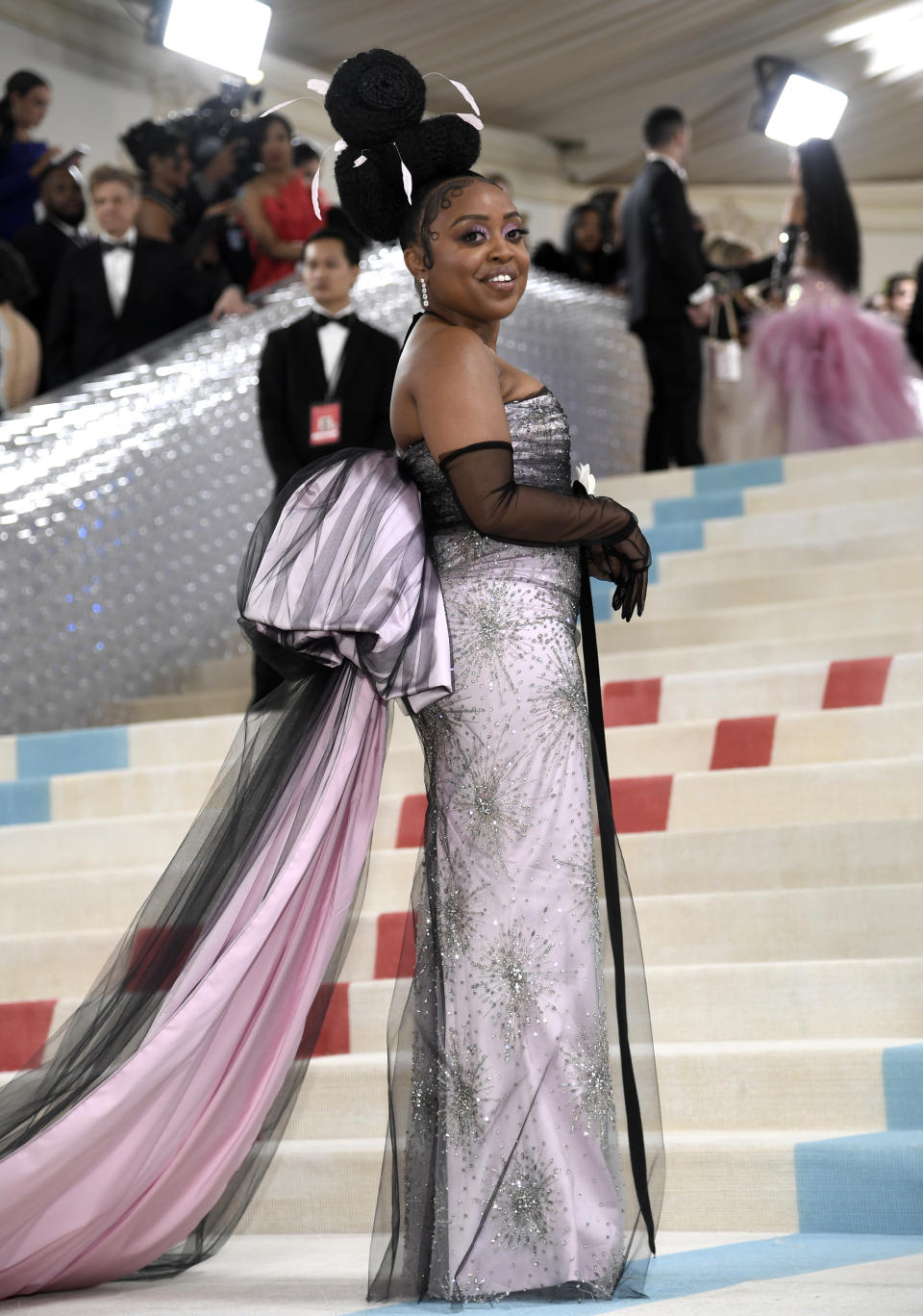 Quinta Brunson attends The Metropolitan Museum of Art's Costume Institute benefit gala celebrating the opening of the "Karl Lagerfeld: A Line of Beauty" exhibition on Monday, May 1, 2023, in New York. (Photo by Evan Agostini/Invision/AP)