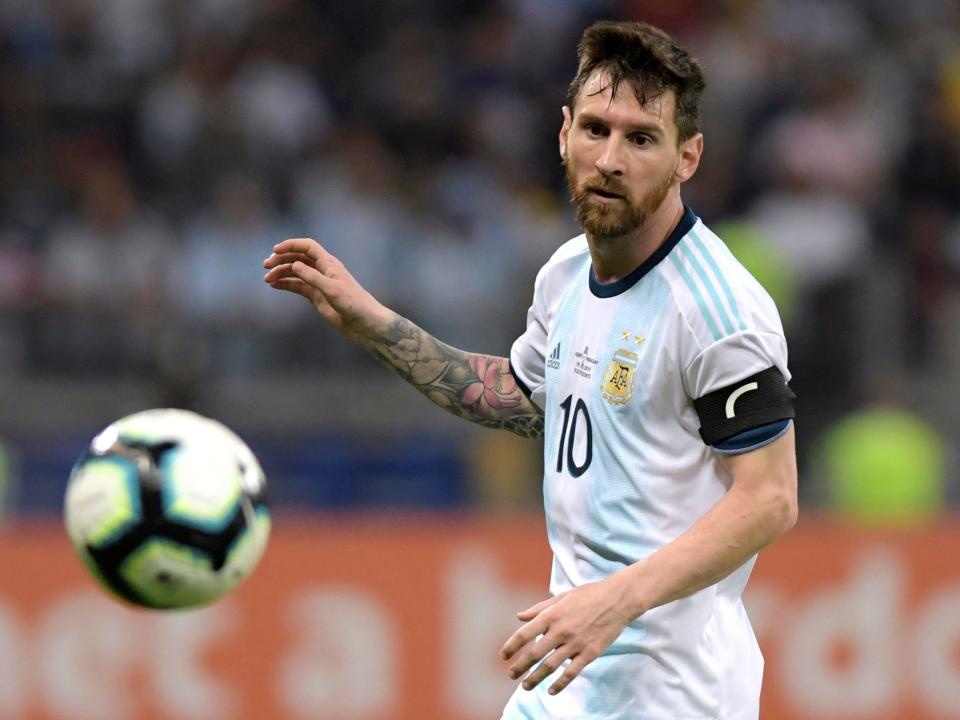 Lionel Messi at the 2019 Copa América.