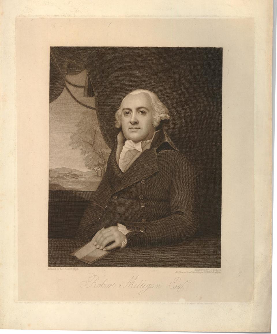 Robert Milligan (1746–1809). Print by James Anthony Minasi after Lemuel Francis Abbott. (© The Trustees of the British Museum)