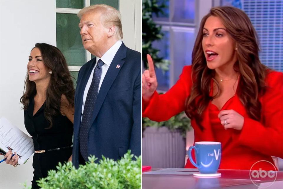 Alyssa Farah Griffin and Donald Trump; Alyssa Farah Griffin on 'The View'