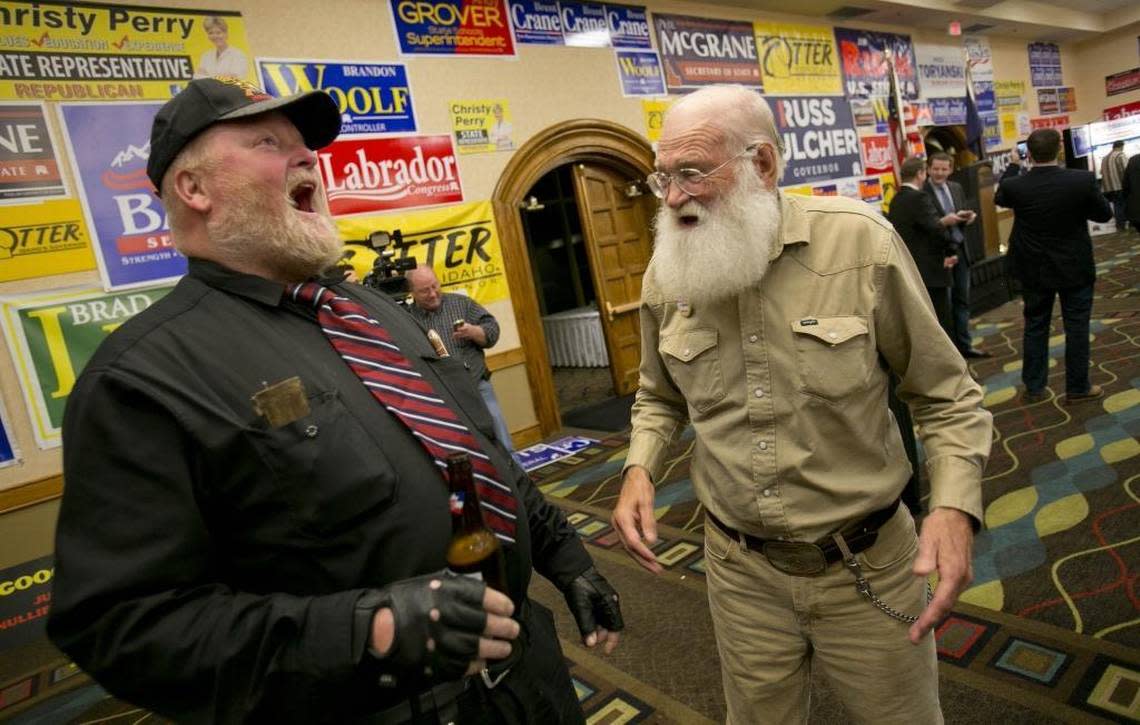 Harley Brown, left, and Walt Bayes were Republican candidates for Idaho governor in 2014.