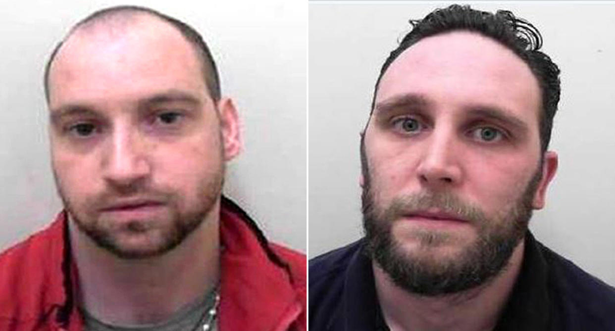 John-Paul Knowlson, 30 (left) and Stuart O’Neill, 29, absconded from an open prison in South Gloucestershire. (PA)