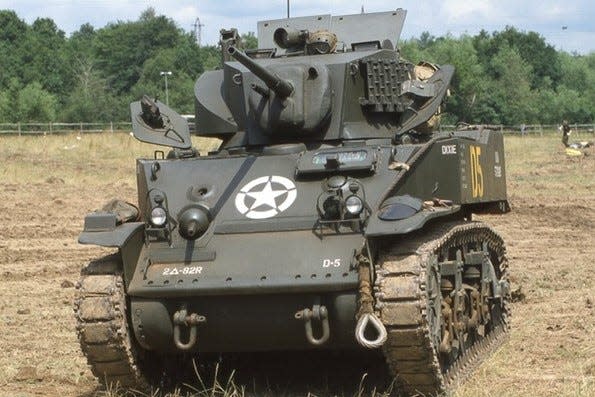 An M5 Stuart/Light Tank M5 will be on display at the Iowa State Fairgrounds.