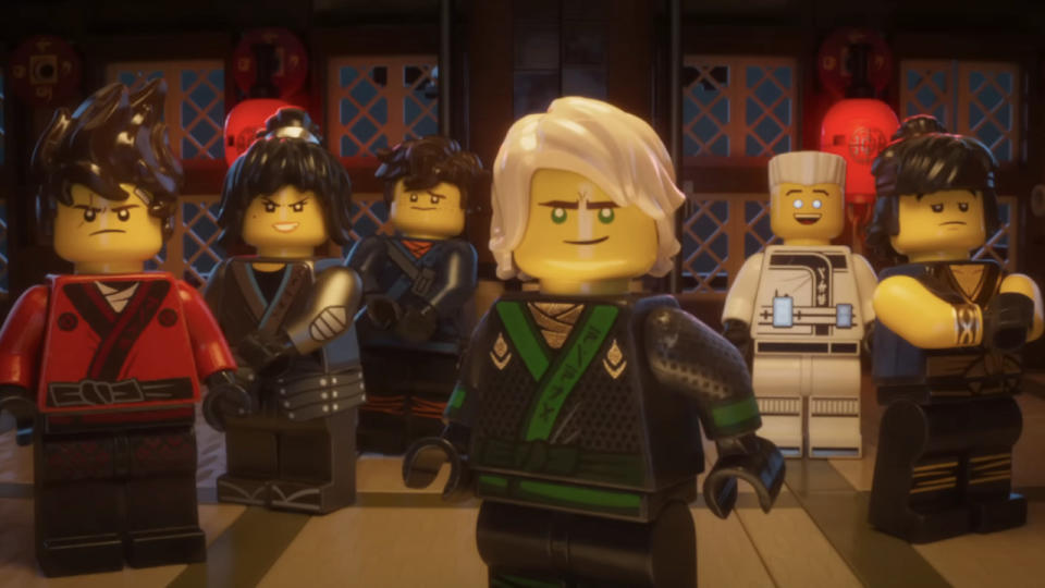 The cast of The Lego Ninjago Movie