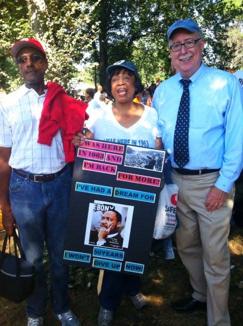 David Vlahov, 70, attends a commemorative march 50 years after the March on Washington for Jobs and Freedom in August of 2013.
