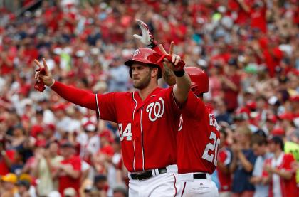 Bryce Harper is hitting .342 with 24 home runs. (Getty Images)