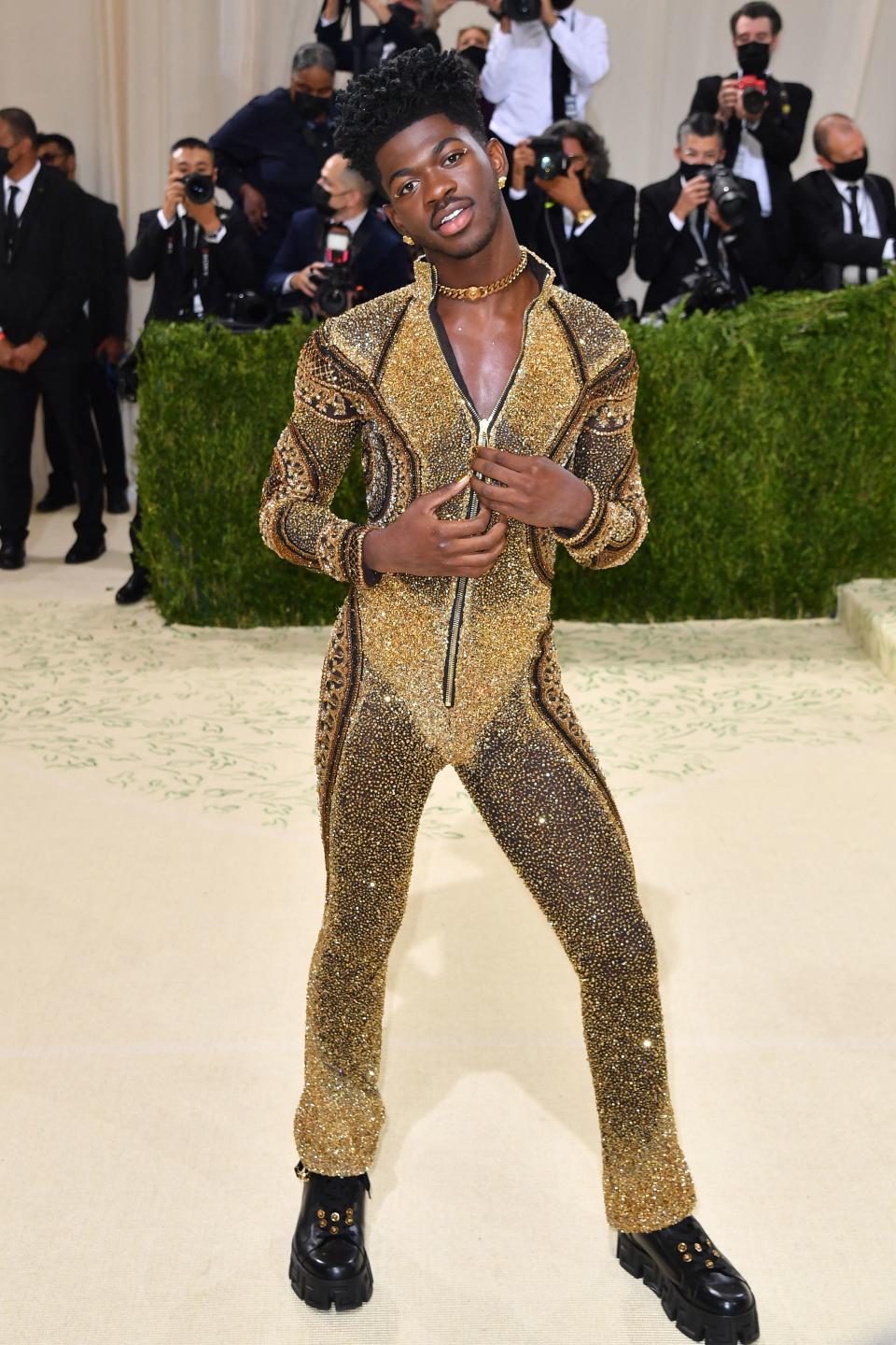 Lil Nas attends The 2021 Met Gala Celebrating In America: A Lexicon Of Fashion at Metropolitan Museum of Art on September 13, 2021 in New York City. (Getty Images)