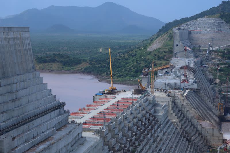 FILE PHOTO: FILE PHOTO: Ethiopia's Grand Renaissance Dam is seen as it undergoes construction work on the river Nile in Guba Woreda