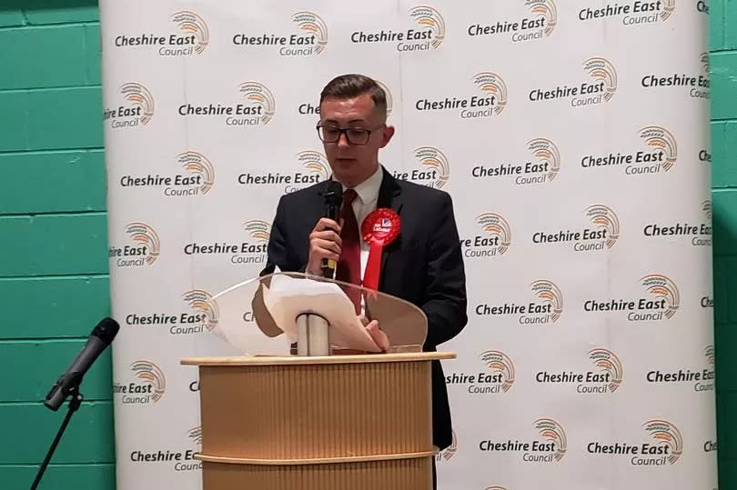 New Crewe and Nantwich MP Connor Naismith Makes His Speech After The Declaration -Credit:Belinda Ryan, LDRS