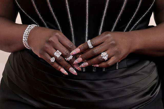 <p>Aliah Anderson/Getty</p> Danielle Brooks' manicure at the 2024 Oscars