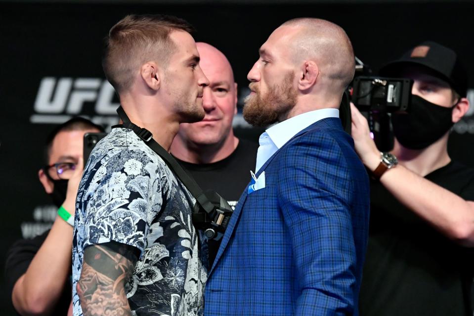 Dustin Poirier and Conor McGregor clash for the second time at UFC 257Zuffa LLC via Getty Images