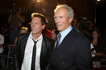 Kevin Bacon and Clint Eastwood at the Los Angeles premiere of Warner Bros. Pictures' Rails & Ties