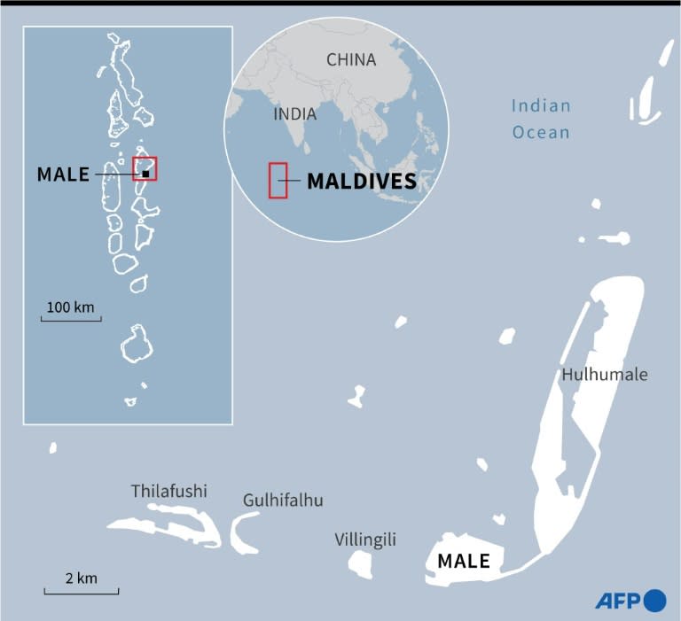 Map of the Maldives. (Paz PIZARRO)