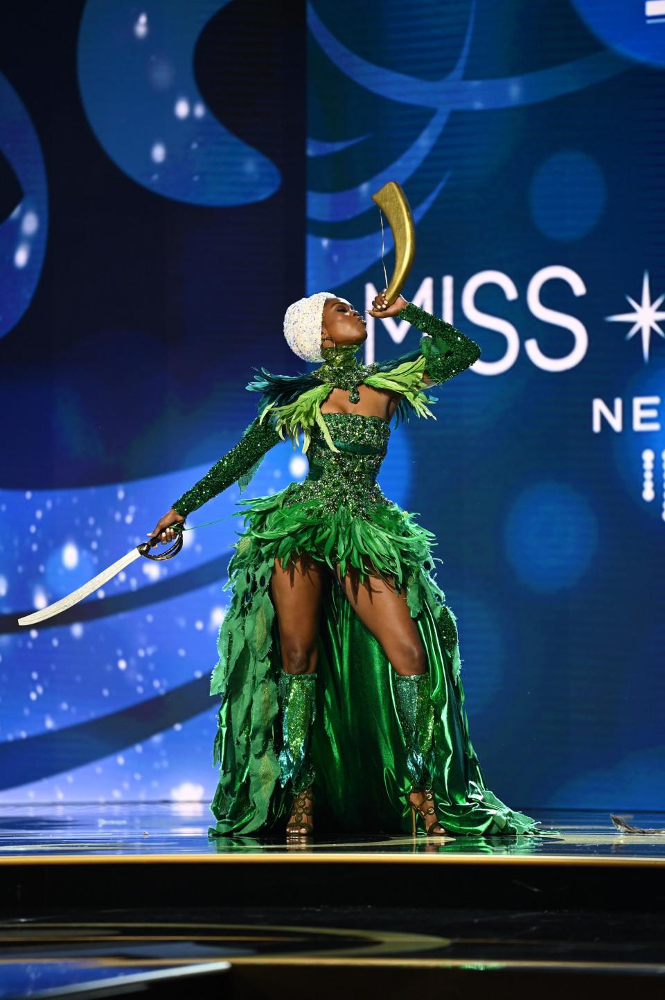 Miss Jamaica in the 2023 Miss Universe Costume Contest.