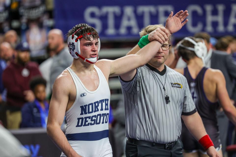 North DeSoto's Chase Smart won a 2024 LHSAA state wrestling title and was one of two wrestlers honored as the Shreveport Times All-Region Wrestler of the Year.