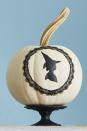 <p>You can never go wrong with a witch theme when it comes to Halloween. Paint a witch silhouette on a white pumpkin, then cut out the middle of black doily, and hot glue the frame around your witch. </p><p><a class="link " href="https://www.amazon.com/The-Baker-Celebrations-inch-Variety/dp/B079ZZFDV3?tag=syn-yahoo-20&ascsubtag=%5Bartid%7C10070.g.331%5Bsrc%7Cyahoo-us" rel="nofollow noopener" target="_blank" data-ylk="slk:SHOP BLACK DOILIES;elm:context_link;itc:0;sec:content-canvas">SHOP BLACK DOILIES</a></p>