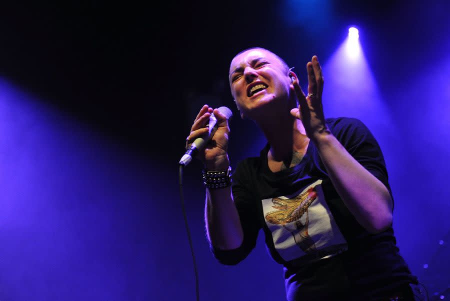 Sinéad O’Connor performs at the Highline Ballroom in New York City on Feb. 23, 2012, in New York City. The singer died Wednesday in London. (Photo by Jason Kempin/Getty Images)