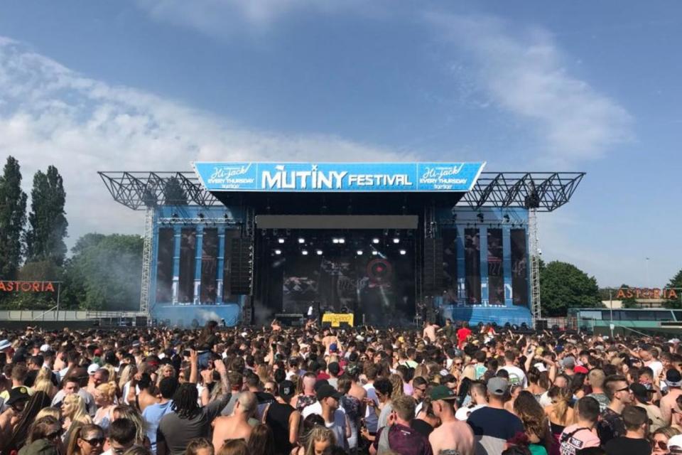 A man and woman died at Mutiny Festival in Portsmouth on Saturday (@MutinyFestivals)