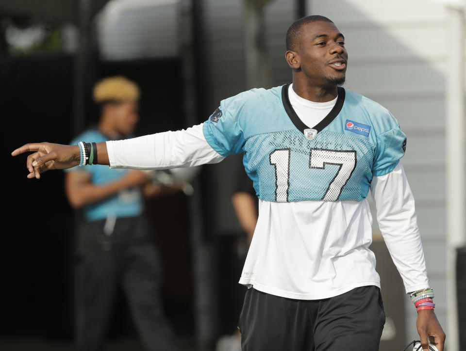 Signs point to a strong Week 2 for Carolina receiver Devin Funchess. (AP Photo/Chuck Burton)