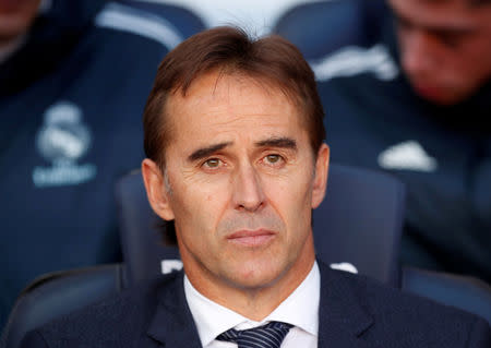 FILE PHOTO - Soccer Football - La Liga Santander - FC Barcelona v Real Madrid - Camp Nou, Barcelona, Spain - October 28, 2018 Real Madrid coach Julen Lopetegui before the match REUTERS/Albert Gea/ File Photo