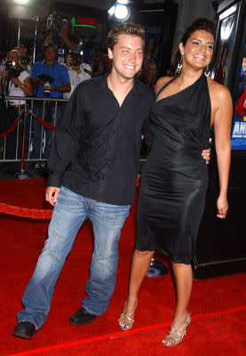 Lance Bass and Jennifer Gimenez at the Hollywood premiere of Dreamworks' Anchorman