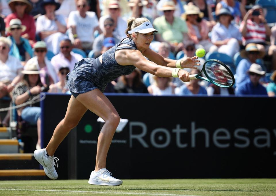 Katie Boulter defeated Jelena Ostapenko in straight sets (Action Images via Reuters)