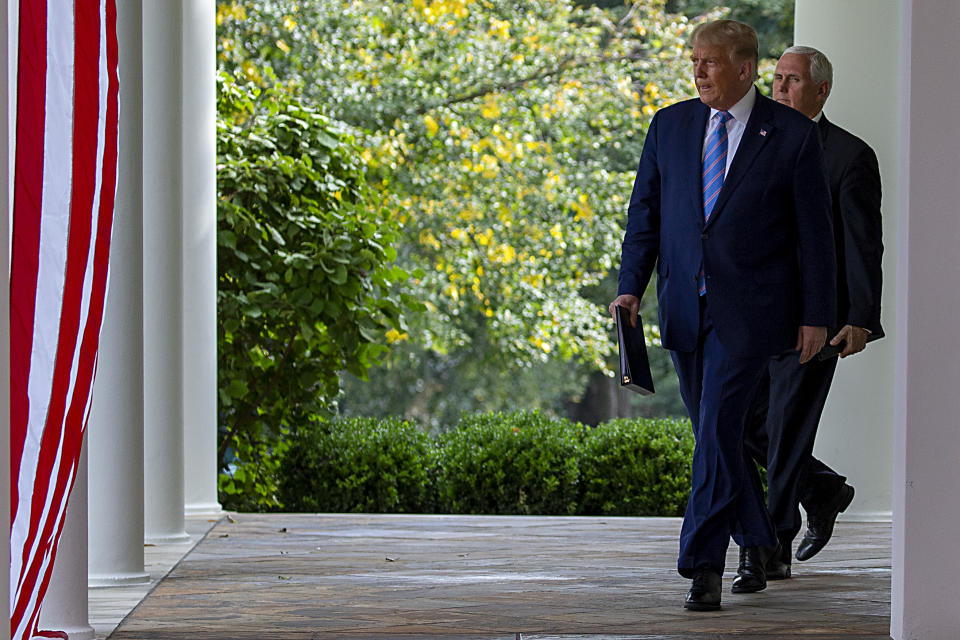 US-Präsident Donald Trump und Vizepräsident Mike Pence. (Bild: Tasos Katopodis/Getty Images)