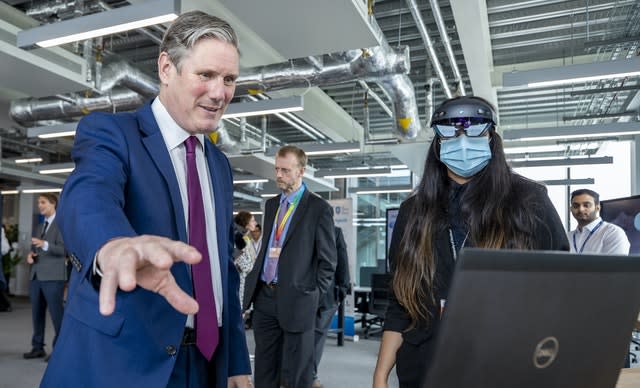 Labour leader Sir Keir Starmer during a visit to AMRC Cymru, Flintshire