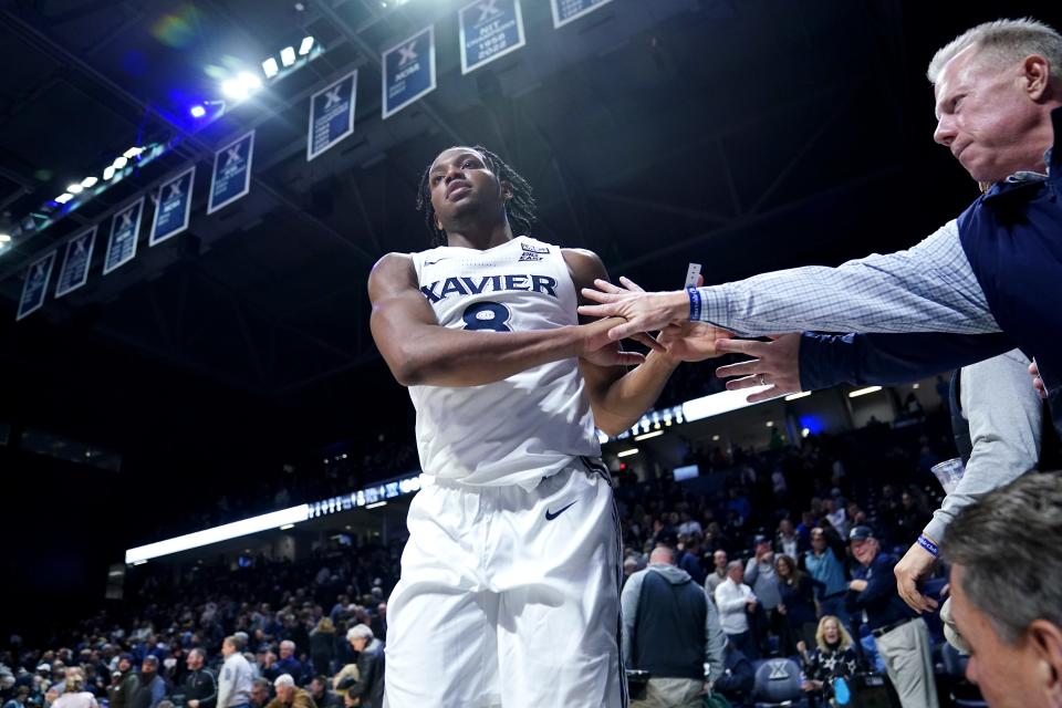 Guard Quincy Olivari, celebrating the victory over St. John's last week, made sure it was two straight wins for the Musketeers with his 43-point performance in Saturday's 93-68 victory over DePaul.