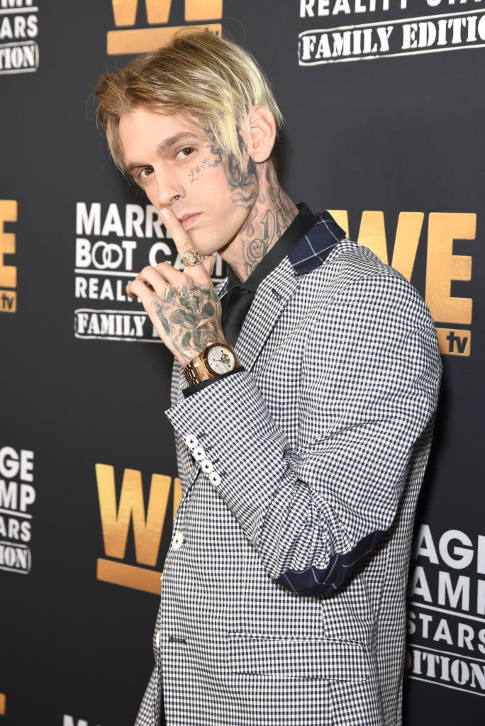 Aaron Carter (pictured in 2019) has died. (Photo: Presley Ann/Getty Images for WETV)