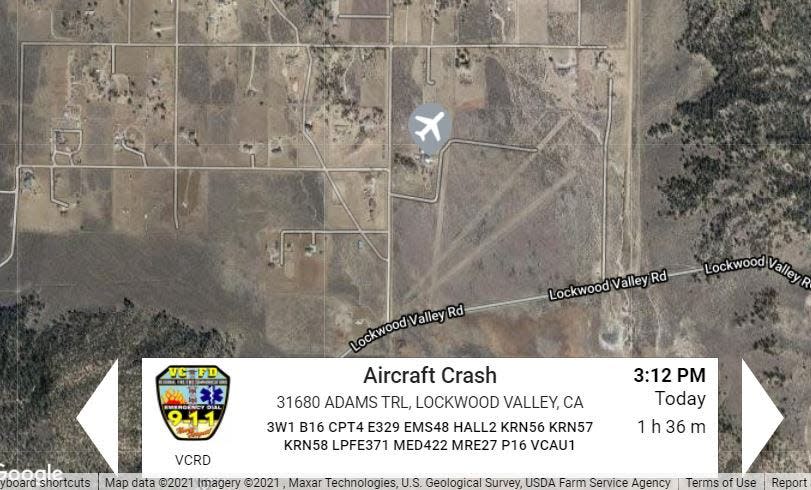 The pilot of a single-engine plane was rescued after a crash in the remote Lockwood Valley Wednesday afternoon.