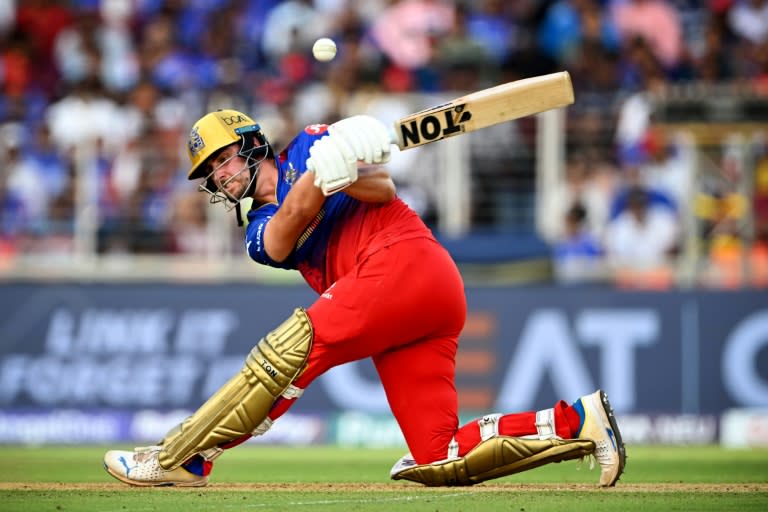 Royal Challengers Bengaluru's Will Jacks smashed an unbeaten 41-ball 100 on Sunday (Punit PARANJPE)