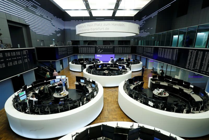 FILE PHOTO: Frankfurt's stock exchange last trading session of the year