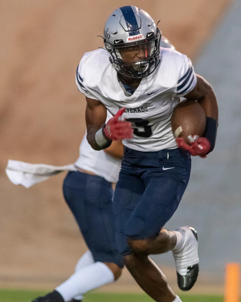 Fredrick Hunter took 18 carries for 235 yards and three touchdowns to lead the Silverado football team to a 26-14 victory over Rancho Verde.