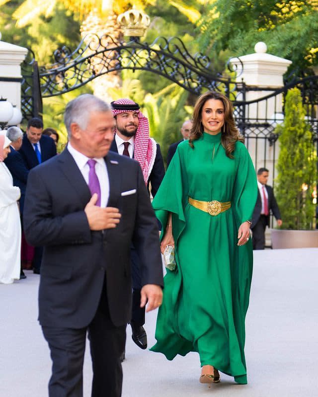 Rania de Jordania, Abdalá de Jordania y Hussein de Jordania