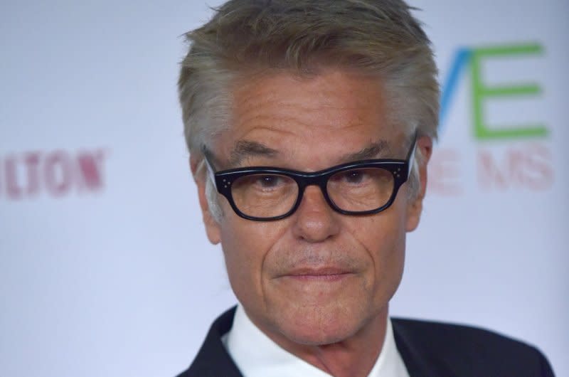 Harry Hamlin arrives on the orange carpet for the 26th Annual Race to Erase MS Gala at the Beverly Hilton hotel in Beverly Hills, Calif., in 2019. File Photo by Chris Chew/UPI