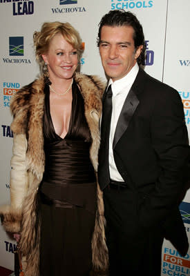 Melanie Griffith and Antonio Banderas at the NY premiere of New Line Cinema's Take the Lead