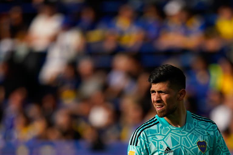 Agustín Rossi antes del partido contra Independiente que consagró a Boca como campeón de la Liga Profesional 2022