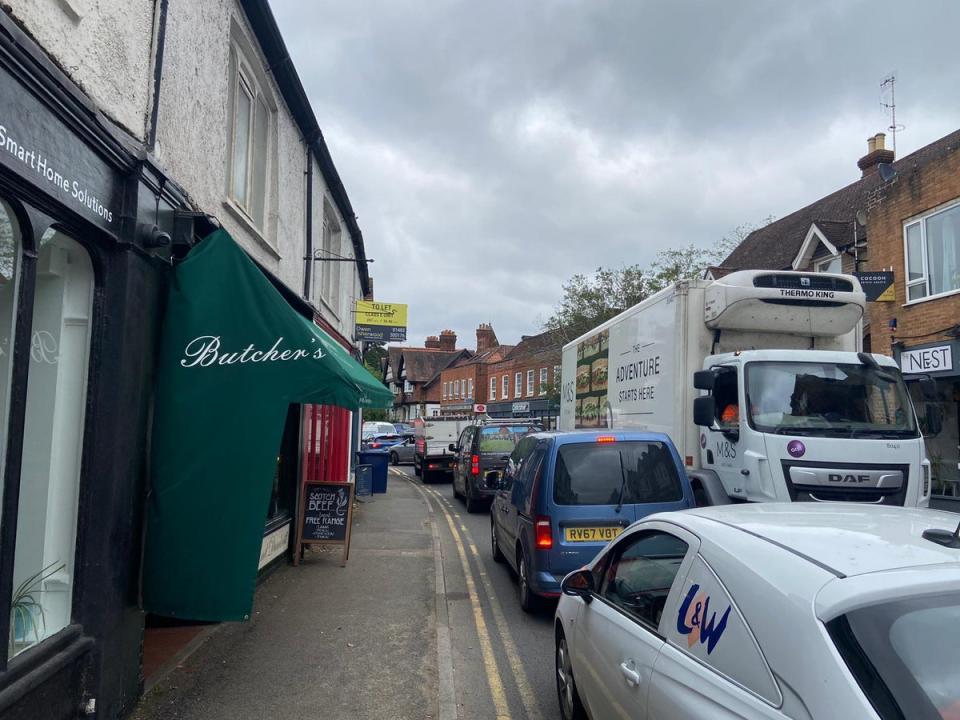 Bramley high street was gridlocked for much of the day on Friday (The Independent)