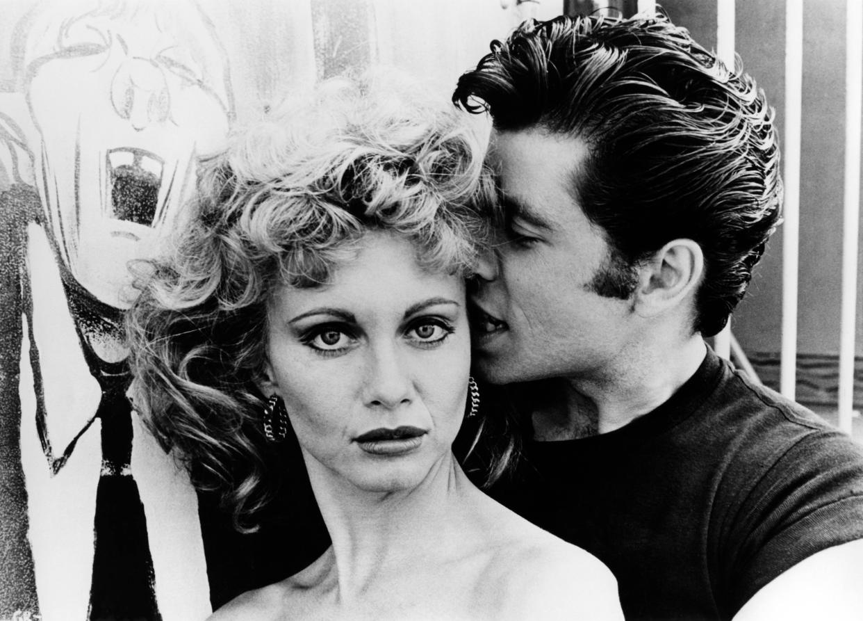 John Travolta and Olivia Newton John in the film 'Grease.' (RB / Redferns)