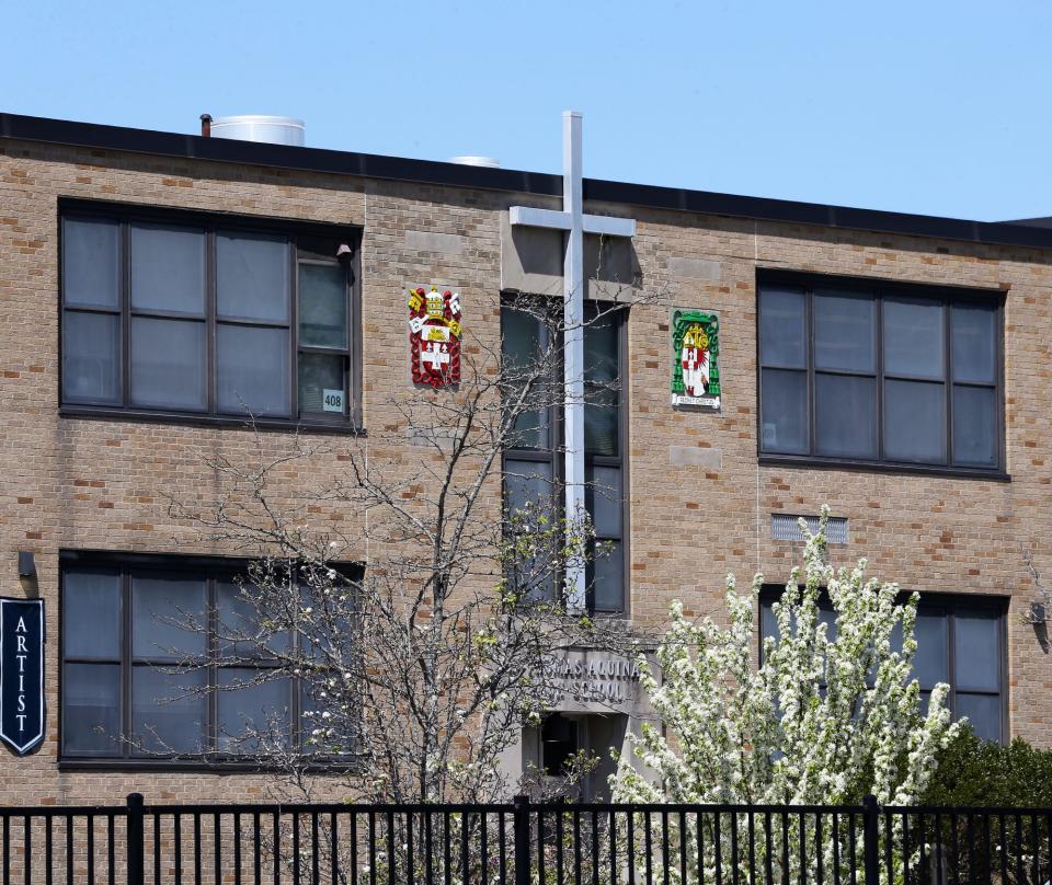 St. Thomas Aquinas High School is located at 197 Dover Point Road in Dover.