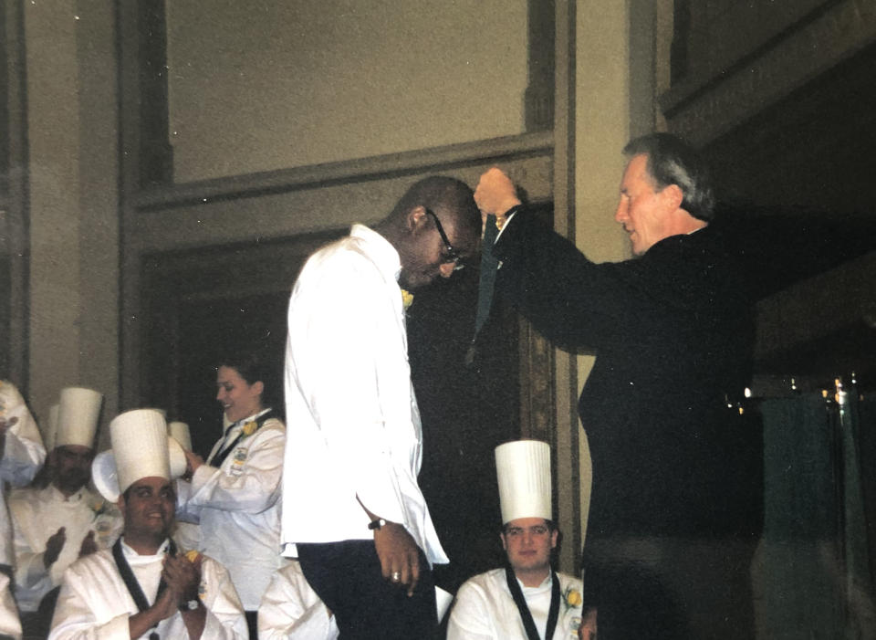 Gourdet at his graduation from the Culinary Institute of America. (Gregory Gourdet)