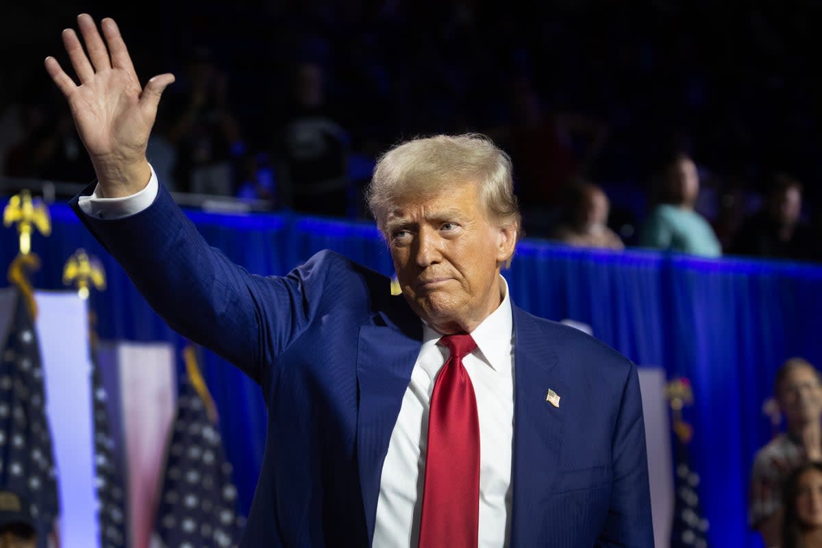 Donald Trump speaks to supporters in Wisconsin on August 29 (Getty Images)