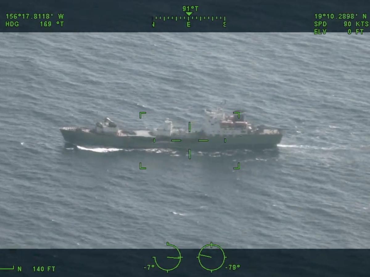 A Russian ship that's been off the coast of Hawaii for weeks is