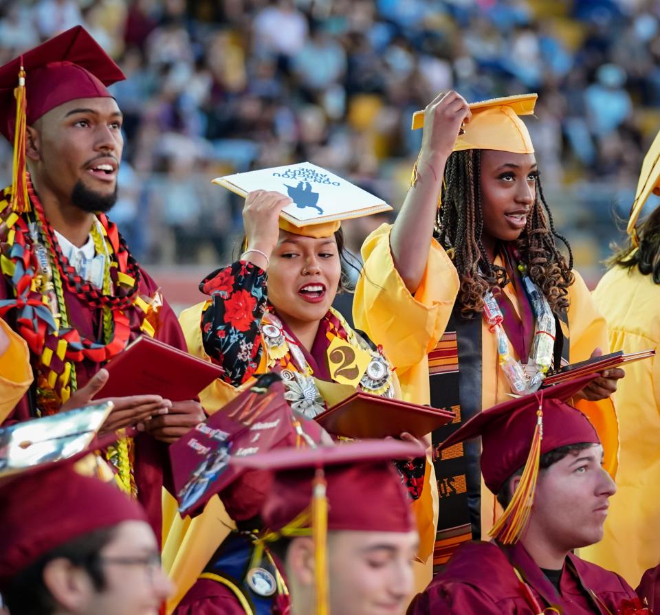 Over 300 Barstow High School Aztecs turned tassels during the school’s annual commencement ceremony on Thursday, June 1, 2023 at BHS’ Langworthy Field.