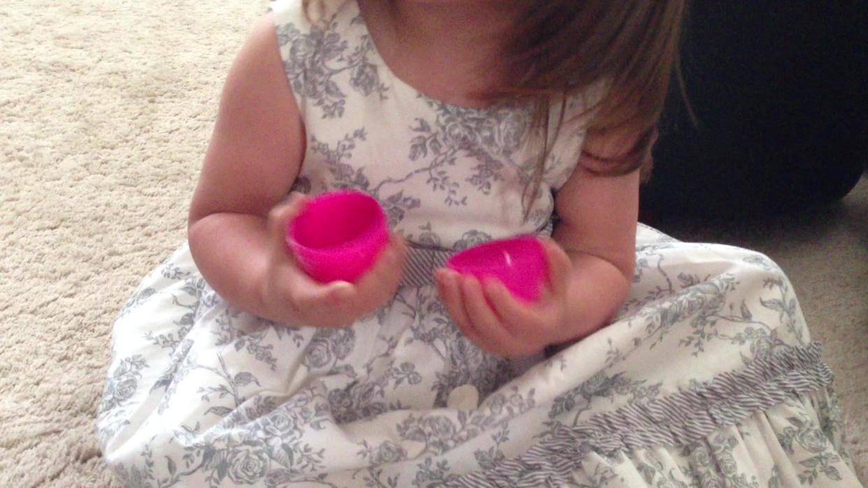 Little Girl Eats Easter Bunny Poop