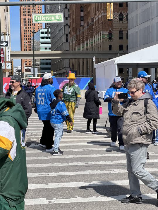 Fans enjoy the NFL Draft Experience in Detroit. (April 25, 2024)