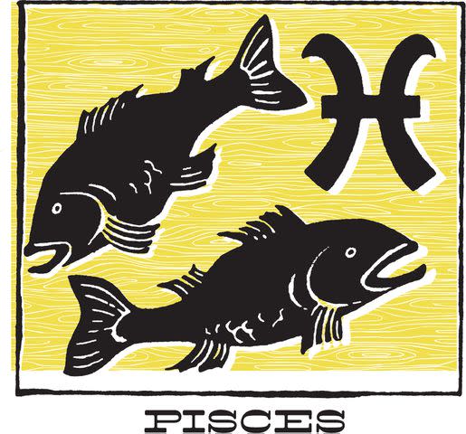 <p>Getty</p> Pisces zodiac symbol