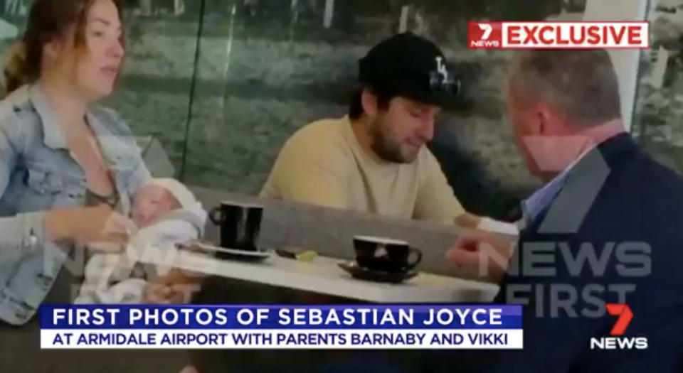 Sebastian is Mr Joyce’s fifth child and Ms Campion’s first. Source: 7 News